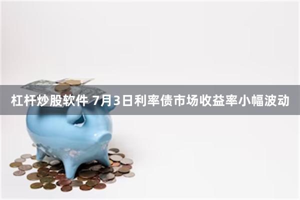 杠杆炒股软件 7月3日利率债市场收益率小幅波动