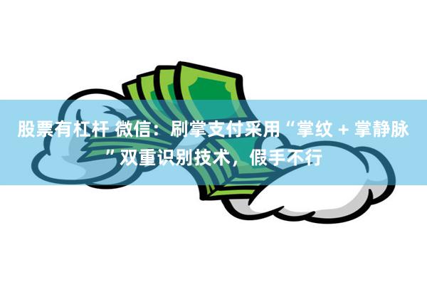 股票有杠杆 微信：刷掌支付采用“掌纹 + 掌静脉”双重识别技