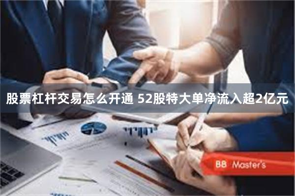 股票杠杆交易怎么开通 52股特大单净流入超2亿元